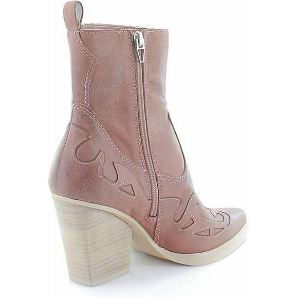 NEW DOLCE VITA women's beaux ankle boots in rose leather - Picture 3 of 5